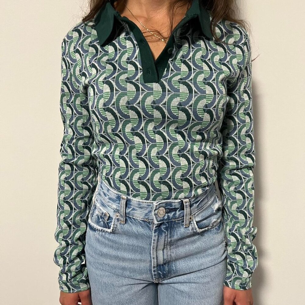 Retro Green Polo Zara New